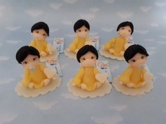 Souvenirs 10 Angelitos Bautismo Comunión Porcelana Fría - tienda online