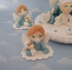 Angelitos 20 Souvenirs Bebés Porcelana Fria Bautismo - comprar online