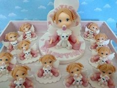 Souvenirs Bautismo Nacimiento 10 Angelitos Bebes Porcelana