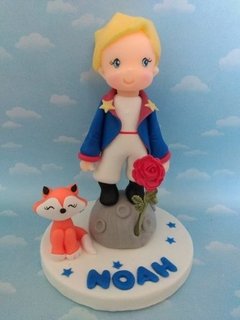 Adorno de torta Principito con zorrito o rosa - comprar online