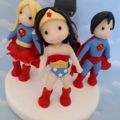 Adorno Torta Batman Superman Superheroes Porcelana Fría