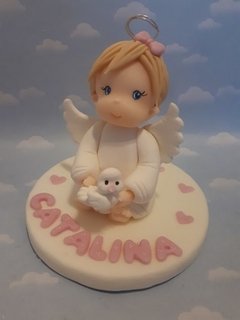 Imagen de Adorno Torta Chanchita Baby Shower Bautismo Primer Año Porcelana Fría