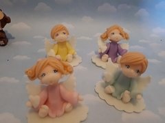 Imagen de Souvenirs 10 Angelitos Bautismo Comunión Porcelana Fría