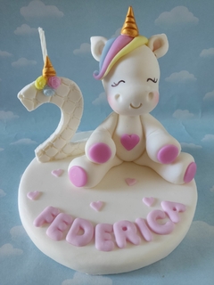 Unicornio centro de torta número - comprar online