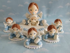 Combo 10 Souvenirs bebes angelitos porcelana fría