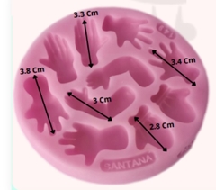 Molde silicona manitos 149