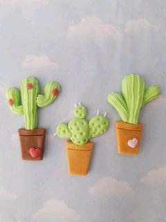 Apliques /imán 10 souvenirs cactus suculentas porcelana fría - tienda online