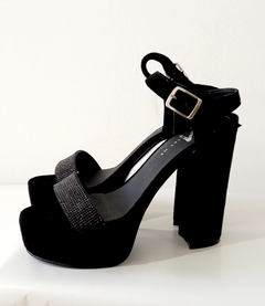 Sandalia negra Strass