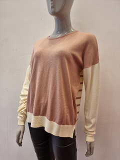Sweater liso con rayas. SW34 - tienda online