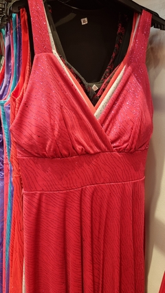 Vestido solero brilloso N1124 - tienda online