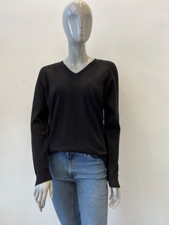 Sweater escote V basico sw88 - tienda online