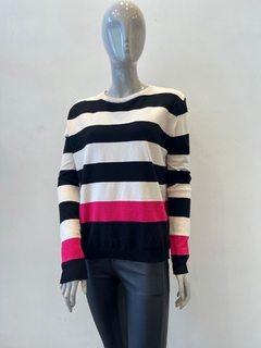 Sweater rayado tricolor Sw41 en internet