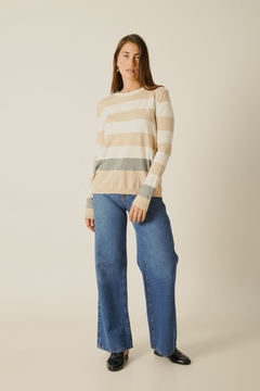 Sweater rayado tricolor Sw41 - comprar online