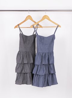 VESTIDO VOLADOS JEAN Y151 - tienda online