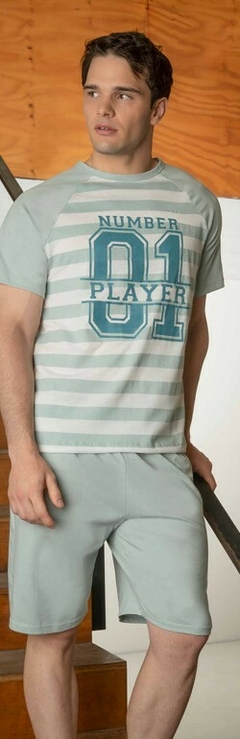 ART 25530 !!! AGOTADO !!! PIJAMA DE JERSEY DE HOMBRE DE RAYAS - comprar online