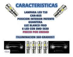 Lampara T10 Posicion 6 Led Cree C/lupa Blanco Frio Can-bus en internet