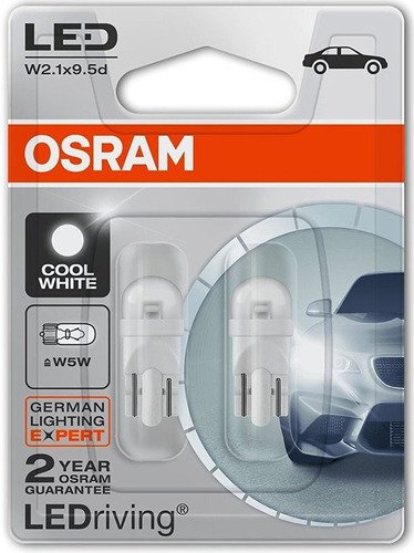 Juego Led Osram W5w Cool White 6000k T10 12v Vidrio Posicion