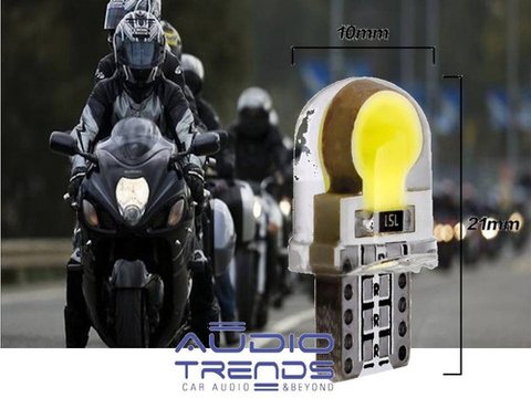 Jgo Led Cree T10 W5w Siliconados Posición P/moto Alto-brillo