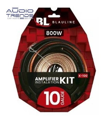 Kit De Cables Instalacion Potencia Hasta 2000w Blauline K100