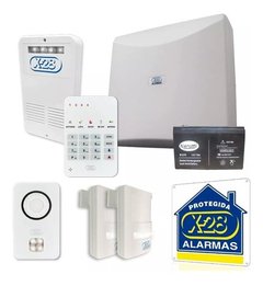 Kit Alarma X-28 4 Zonas C/luz Emergencia