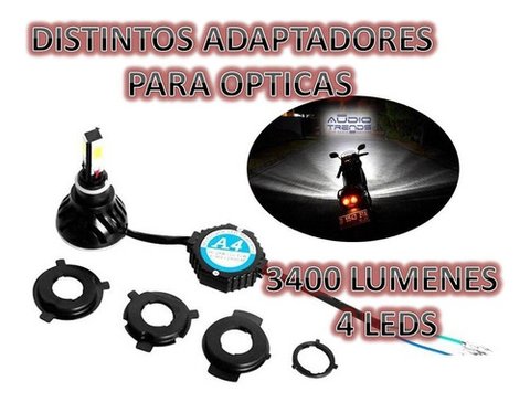 Kit CreeLed Alta Y Baja Para Moto 3400 Lumens