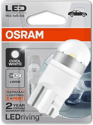 1 Led Osram W5w Cool White 6000k T10 12v Vidrio Posicion