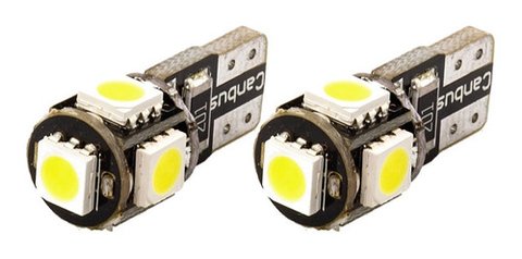 Jgo Lamparas Led T10 5 Led Smd Blanco Frio Can-bus Posicion