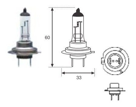 Lampara Kobo H7 12 V 55w Recambio