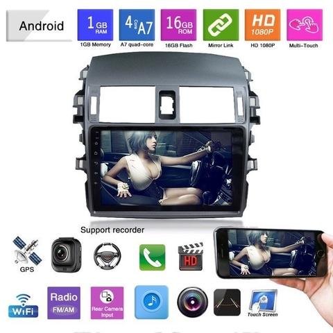 Stereo Multimedia 9" para Toyota Corolla 2008 al 2013 con GPS - WiFi - Mirror Link para Android/Iphone - Audio Trends