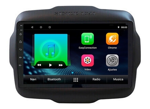 Stereo Multimedia 9" Jeep Renegade 2015-2020 con GPS - WiFi - Mirror Link para Android/Iphone