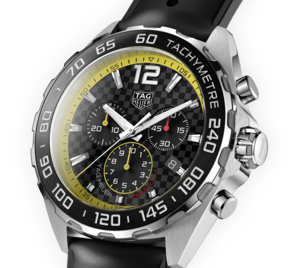 TAG Heuer WAZ1110.FT8023 reloj de acero inoxidable con correa negra Fórmula  1 para hombre