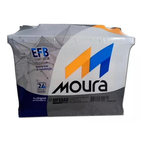 Bateria Moura 12x65 EFB 60ah MA60AD Start Stop