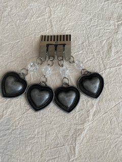 Pesas para manteles Cuore plata