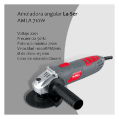 Amoladora angular La-Ser AMLA710W Profesional 115mm en internet