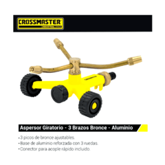 Aspersor Regador Giratorio De Bronce Crossmaster 9937933 , 3 Brazos Bronce en internet