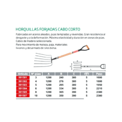 Horquilla Soldada Biassoni 991505,  8 Púas Cabo Corto en internet