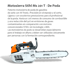 Motosierra de poda Stihl Ms 201 T, 2.4 - comprar online