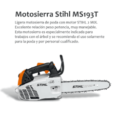 Motosierra de poda Stihl MS193T, 1.8 - comprar online