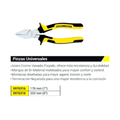 Pinza Universal Profesional 8 Pulgadas Crossmaster 9970318, 203 Mm 8 - Industrialagos