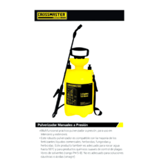 Pulverizador Fumigador Manual De 5 Litros Crossmaster 9937958 - comprar online