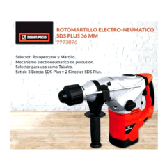 Rotomartillo electro-neumatico demoledor Dowen Pagio Sds Plus 36mm, 1500w. - comprar online