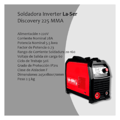 Soldadora Inverter La-Ser Discovery225, 160 Amp, Panel Digital. en internet