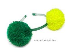 Tiara pompom Brasil