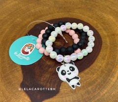 Kit Laço + pulseiras Panda - comprar online