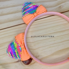 Tiara gatinha neon - loja online