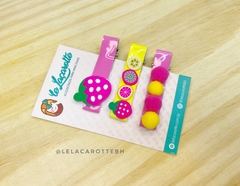 Hair clips frutas