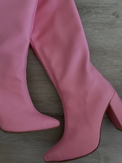 Botas de cuero rosas - comprar online