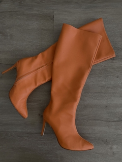 Botas de cuero naranja