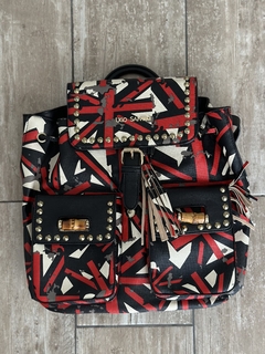 mochila cuero multicolor - comprar online