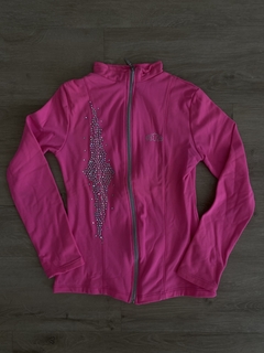 Campera rosa con strass